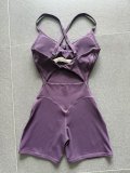 Fall Women's Adjustable Buckle Cross Waist Butt Lift Yoga Jumpsuit