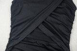 Women's Solid Slim Waist A-Line Round Neck Cutout Mini Dress