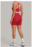 Fall Women's Tight-Fit Tank Top & Shorts Patchwork Yoga Sports Set