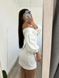Women Sexy Off Shoulder Bodycon Dress