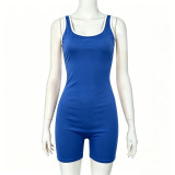 Women Casual Sporty Patchwork Color Block Jumpsuit