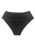 Women Plus Size Solid Black Slim Fit Two-Piece Dress Swimsuit