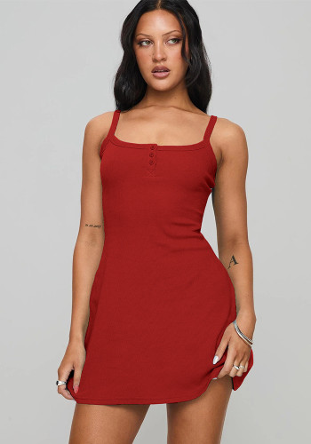 Women Spring Summer Sexy Spaghetti Strap Dress
