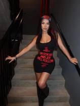 Women Sexy Letter Printed Spaghetti Strap Dress Women Sexy Letter Printed Spaghetti Strap Dress