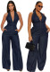 Women Sleeveless Denim Jumpsuit