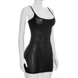 Spring & Summer Women  Strap Low Neck Low Back Bodycon Mini Dress