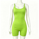 Women Casual Sporty Patchwork Color Block Jumpsuit