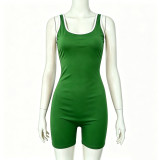 Women Casual Sporty Patchwork Color Block Jumpsuit