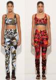 Women Sexy Geometric Vest Top and Long Pants Two-Piece Set