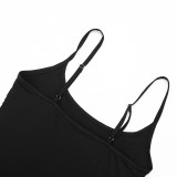 Spring & Summer Women  Strap Low Neck Low Back Bodycon Mini Dress