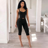 Summer Women Sexy Halter Top & Slim Fitted Pants Two-Piece Set