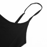 Spring & Summer Women  Strap Low Neck Low Back Bodycon Mini Dress