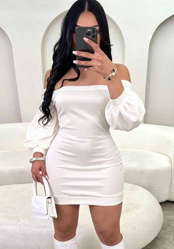 Women Sexy Off Shoulder Bodycon Dress