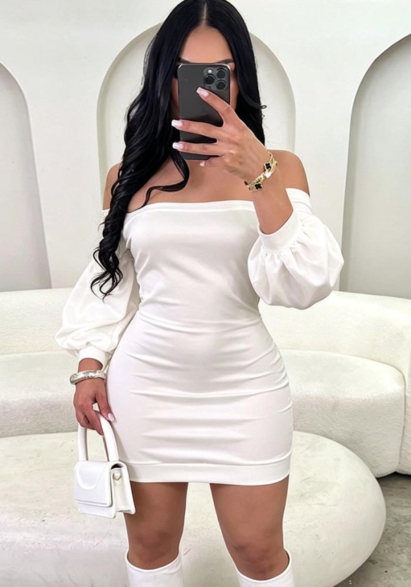 Women Sexy Off Shoulder Bodycon Dress