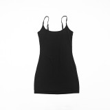Spring & Summer Women  Strap Low Neck Low Back Bodycon Mini Dress
