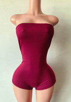 Women Strapless Sexy Romper