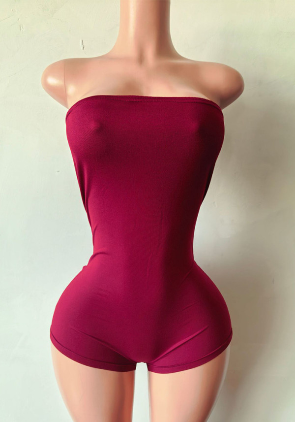 Women Strapless Sexy Romper