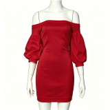 Women Sexy Off Shoulder Bodycon Dress
