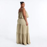 Women Elegant Spaghetti Strap Top and Long Pants Two-Piece Set