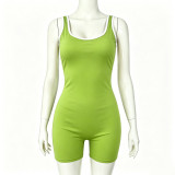 Women Casual Sporty Patchwork Color Block Jumpsuit