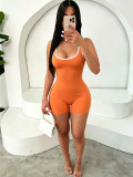 Women Casual Sporty Patchwork Color Block Jumpsuit