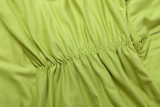 Spring & Summer Women Sexy Deep V Low Back Halter Neck Solid Mermaid Chic Dress