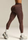 Women Seamless Cross Leopard Print Fitness Yoga Long Pants