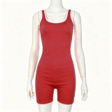 Women Casual Sporty Patchwork Color Block Jumpsuit
