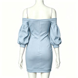 Women Sexy Off Shoulder Bodycon Dress