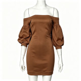 Women Sexy Off Shoulder Bodycon Dress