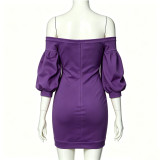 Women Sexy Off Shoulder Bodycon Dress