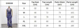 Women African Chic Career V-Neck Printed Sleeveless Top & Straight Pants Two-Piece Set