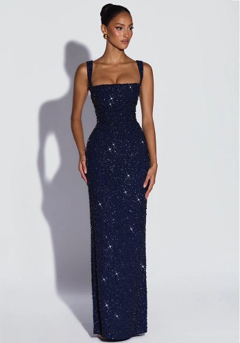 Women Sequin Camisole Tie-Wear Sleeveless Dress