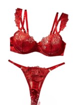 Women Bra Burgunry Embroidered Print See-Through Lingerie Women Bra Burgunry Embroidered Print See-Through Lingerie