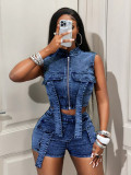 Women Sexy Stretchy Denim Jacket