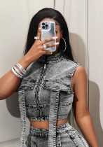 Women Sexy Stretchy Denim Jacket
