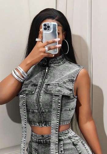 Women Sexy Stretchy Denim Jacket