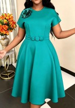 Women Elegant Button-Down Dress Women Elegant Button-Down Dress