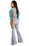 Women Summer Off-Shoulder Mesh Top