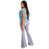 Women Summer Off-Shoulder Mesh Top