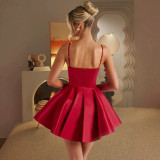Women Summer Sexy Elegant Waist-cinching Strap Dress