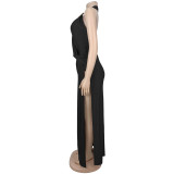 Women sexy V Neck Halter Neck Backless Bodycon Dress