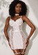 Women see-through mesh sexy lingerie lace nightgown with leg loops