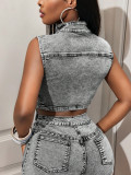 Women Sexy Stretchy Denim Jacket