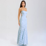 Women Sexy Backless Strapless Maxi Dress