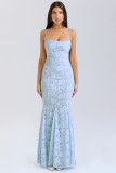 Women Sexy Backless Strapless Maxi Dress