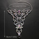 Women Exotic Ball Anklet Geometric Rhinestone Toe Chain Rhinestone Foot Jewelry