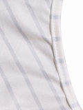 Summer Career Women Striped Sleeveless Blazer Color-Block Waist Belt Two-Piece Shorts Set
