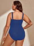 Plus Size Women One-Piece Triangle Swimsuit Beachwear