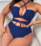 Women Sexy Cut-Out Lace-Up One-Piece Swimsuit
